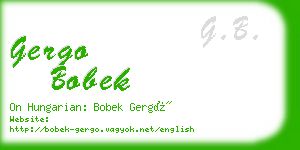 gergo bobek business card